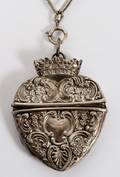 THEODORE WFOSTER  BRO STERLING HEART PENDANT