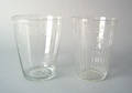 Two blown clear glass Stiegel type flips early 19th c