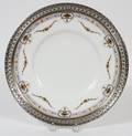 ROYAL WORCESTER PORCELAIN  STERLING PLATE