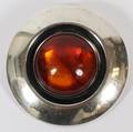 DANISH STERLING SILVER  AMBER BROOCH