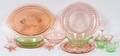 PINK  GREEN DEPRESSION GLASS WARE C 193040