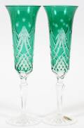 WATERFORD CUT CRYSTAL CHAMPAGNE FLUTES PAIR