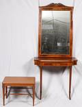 MAHOGANY CONSOLE BENCH  MIRROR