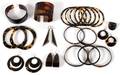 FAUX TORTOISE BRACELETS EARRINGS  A RING 24 PIECES