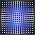 JEAN PIERRE VASARELY YVARAL ACRYLIC ON WOOD PANEL