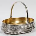 RUSSIAN PARCELGILT SILVER CAKE BASKET