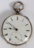 TOBIAS LONDON SILVER OPEN FACE POCKET WATCH C1868