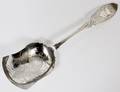 AMERICAN COIN SILVER BERRY SPOON DATED 1864