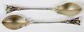 AMERICAN STERLING  GILT SPOONS C 1870 PAIR