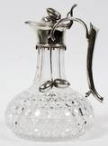 KARL FABERGE RUSSIAN 875 SILVER  GLASS CLARET JUG