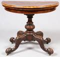 ENGLISH VICTORIAN INLAID FLIP TOP TABLE C 1805