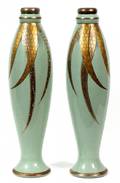 PINON HEUZE FRENCH ART DECO POTTERY VASES C 1925