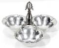 091163 CHILE STERLING DOLPHIN DISH H65 DIA9