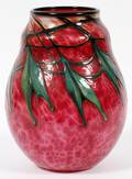 CHARLES LOTTON RUBY GLASS VASE 1998