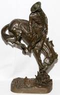 AFTER FREDERIC REMINGTON BRONZE SCULPTURE