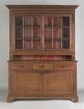 Pennsylvania walnut two part Dutch cupboard late 18th c