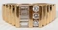 101157 14KT YELLOW GOLD  DIAMOND GENTLEMANS RING