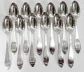 091173 TIFFANY QUEEN ANNE STERLING SILVER TEASPOONS