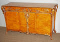082076 ART NOUVEAU STYLE CARVED FRUITWOOD SIDEBOARD