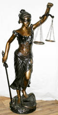 082067 BRONZE SCULPTURE LADY JUSTICE