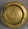 Nuremberg brass alms dish 17th c