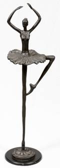 CONTEMPORARY PATINATED METAL BALLERINA