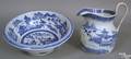 Chinese export Canton pitcher and bowl 19th c