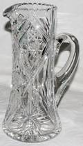101187 CUT GLASS WATER PITCHER C 1900 H 11 12