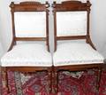091219 EASTLAKE WALNUT SIDE CHAIRS C1890 PAIR