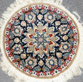 082116 NAIN WOOL PERSIAN ROUND MAT DIA 1 6