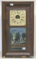 Empire mahogany mantle clock
