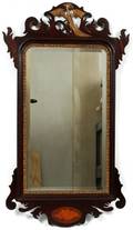 CHIPPENDALE MAHOGANY MIRROR 19TH C