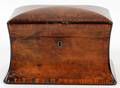ENGLISH BURL WALNUT DESK BOX 19TH C