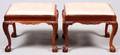 CHIPPENDALE STYLE MAHOGANY BENCHES PAIR