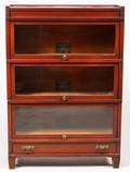 GLOBEWERNICKE CO THREE SECTION BARRISTER BOOKCASE