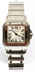 CARTIER AUTOMATIC STAINLESS MANS WRIST WATCH