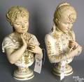 Pair of bisque busts