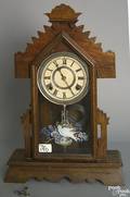 Victorian walnut mantle clock