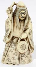 021222 JAPANESE IVORY KABUKI FIGURE