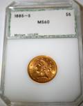 100201 US LIBERTY 500 GOLD COIN MS60 1885S