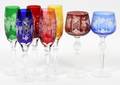 CZECHOSLOVAKIAN HAND CUT CRYSTAL STEMWARE 24 PIECES