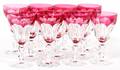 PINK TO CLEAR GLASS LIQUOR GLASSES ELEVEN