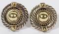 DAVID YURMAN 14KT GOLD  STERLING EARRINGS PAIR