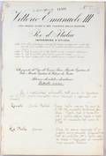 BENITO MUSSOLINI  KING EMANUELE SIGNED DOCUMENT