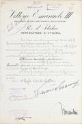 MUSSOLINI  KING EMANUELE III SIGNED DOCUMENT 1937