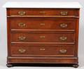 ENGLISH MAHOGANY CHEST OF DRAWERS 19TH C