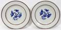 021259 ANTIQUE PORCELAIN SOUP PLATES PAIR