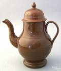Leeds earthenware dome lid coffee pot late 18th c