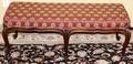 010171 FRENCH STYLE MAHOGANY  UPHOLSTERED BENCH