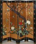 010165 CHINESE FOUR PANEL SCREEN H 72 W 64